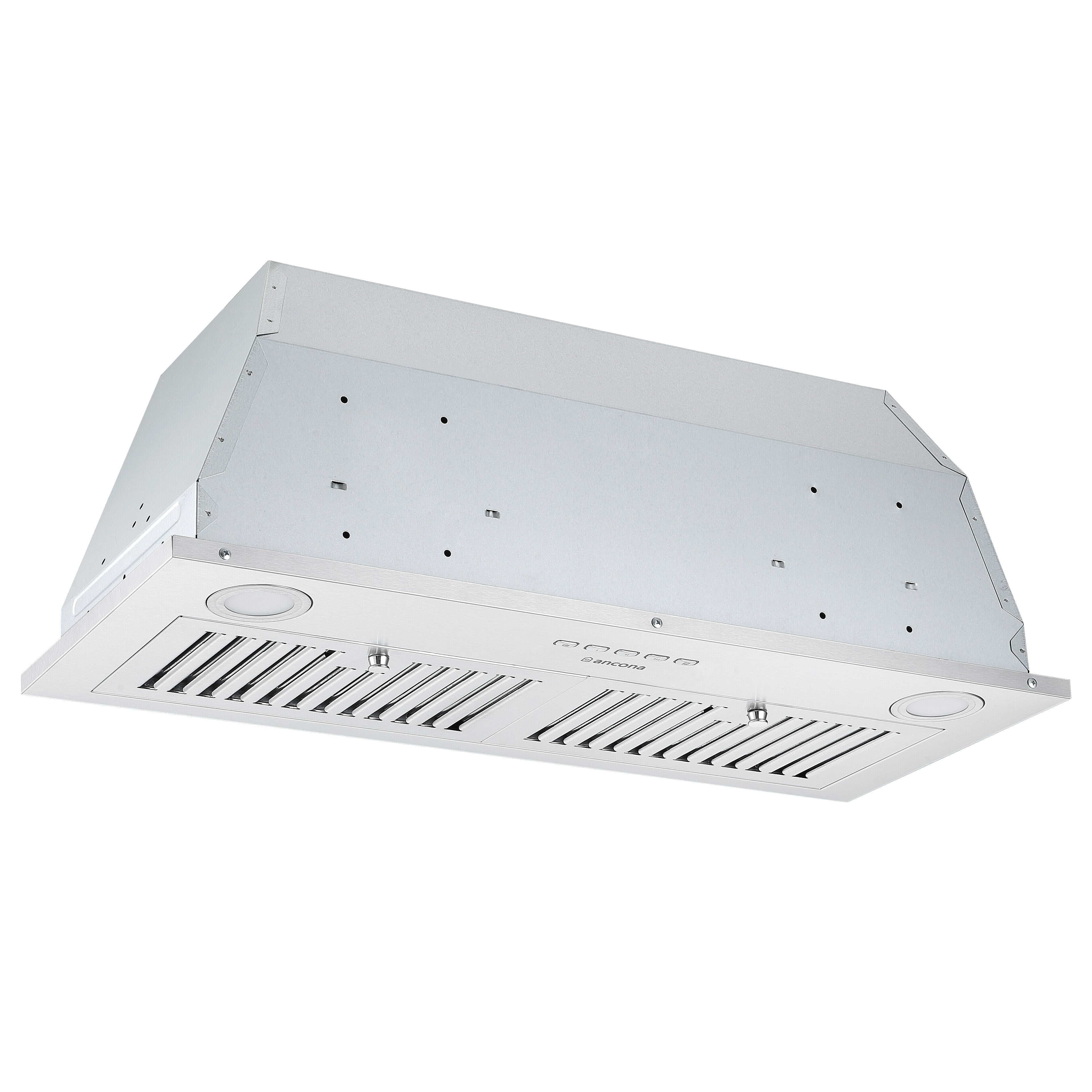 Ancona Hotte de cuisine encastrable 600 pi3/min Inserta IV en acier inoxydable de 28 po