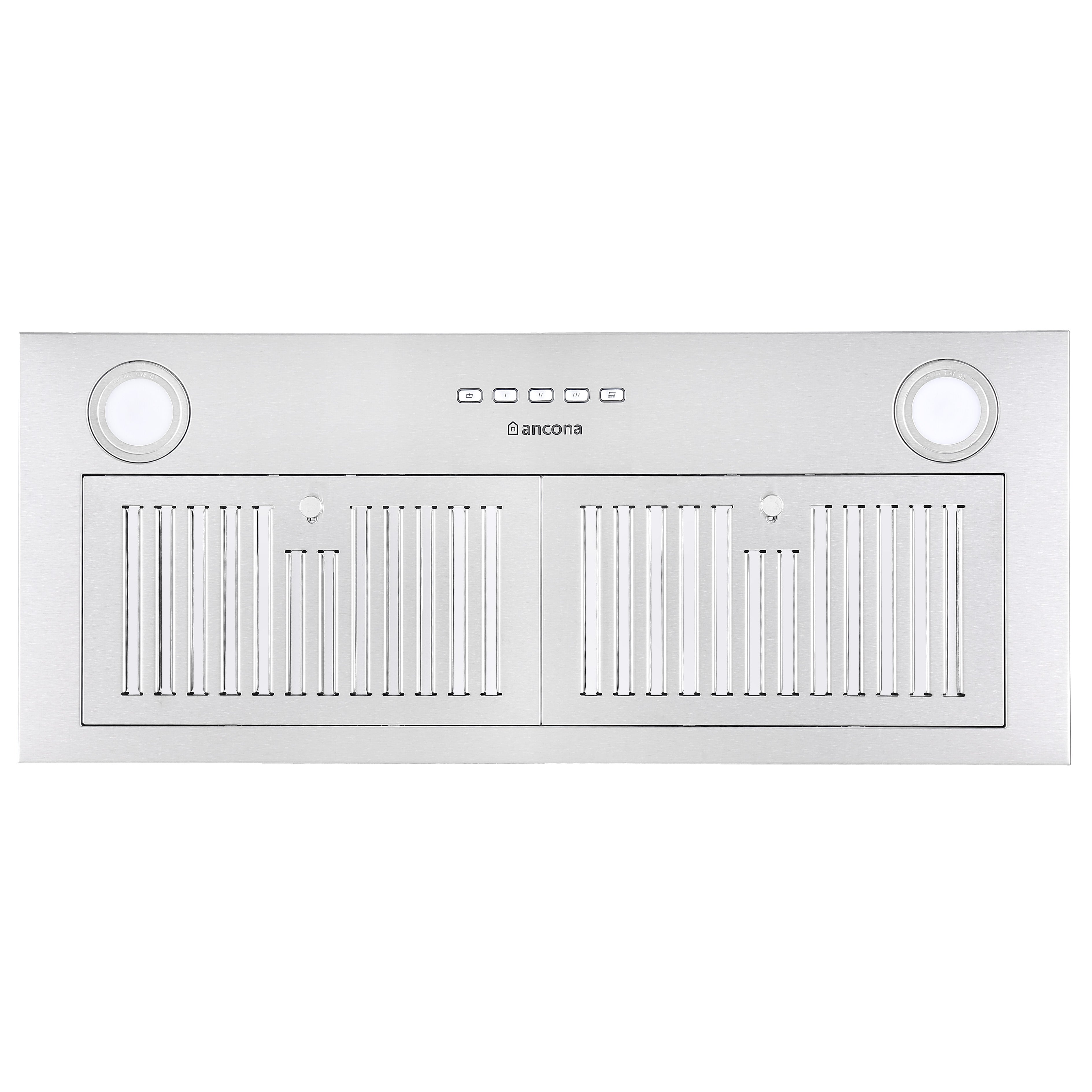 Ancona Hotte de cuisine encastrable 600 pi3/min Inserta IV en acier inoxydable de 28 po