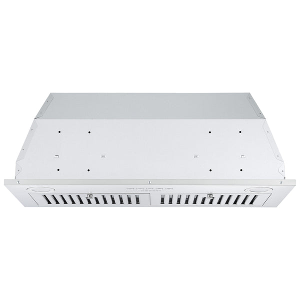 Ancona Hotte de cuisine encastrable 600 pi3/min Inserta IV en acier inoxydable de 28 po