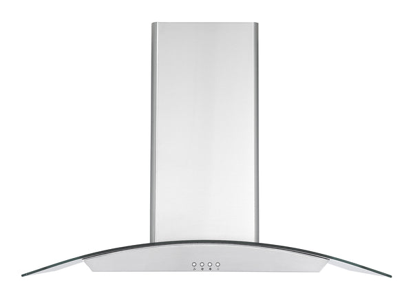 Hotte îlot en verre et acier inoxydable Ancona IGCC636 36"