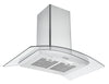Hotte îlot en verre et acier inoxydable Ancona IGCC636 36"