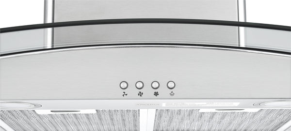 Hotte îlot en verre et acier inoxydable Ancona IGCC636 36"