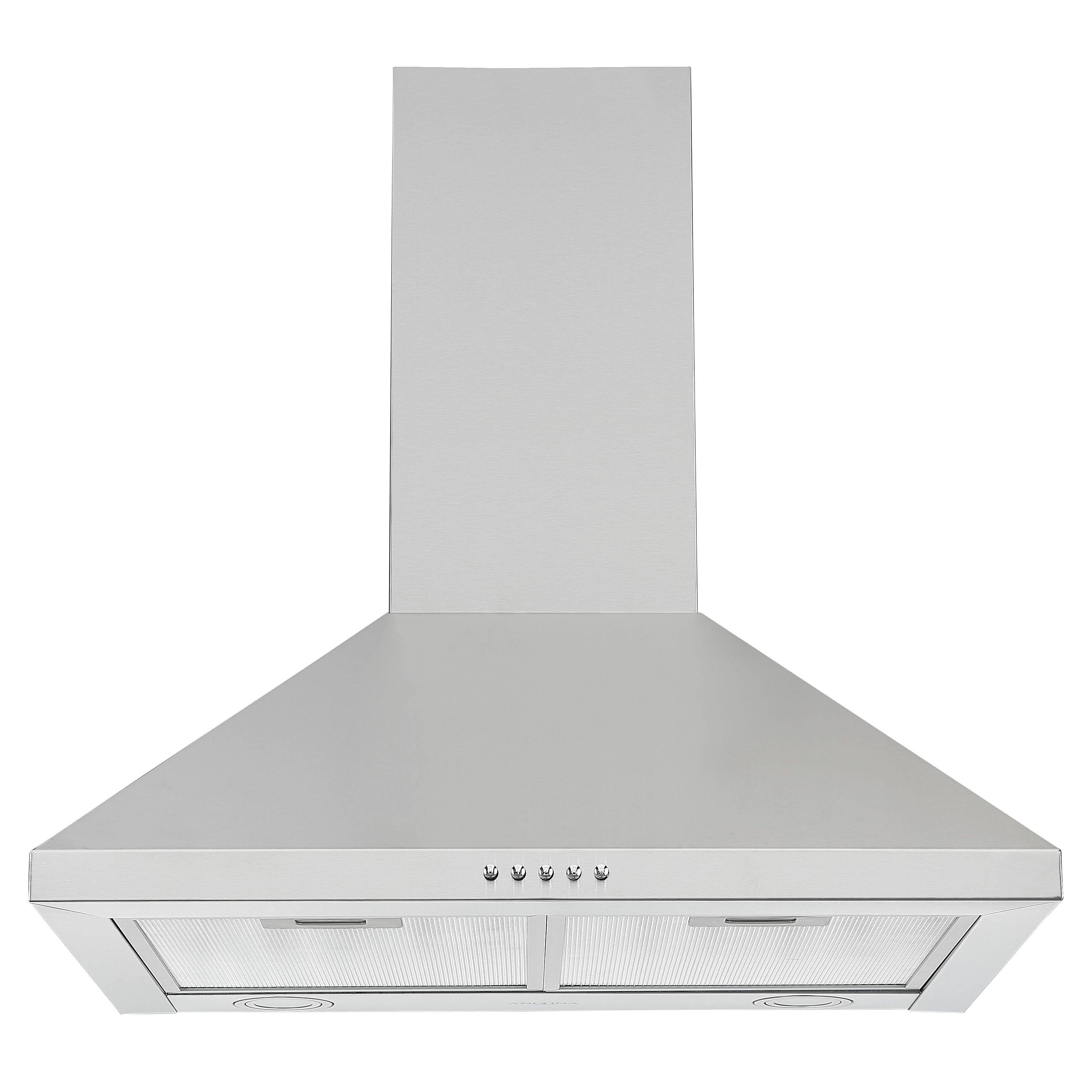 Hotte de cuisine murale convertible 24 pouces 440 cfm en acier inoxydable