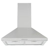Hotte de cuisine murale convertible 24 pouces 440 cfm en acier inoxydable