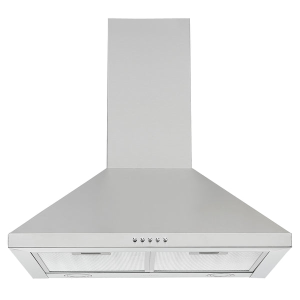 Hotte de cuisine murale convertible 24 pouces 440 cfm en acier inoxydable