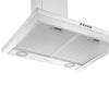 Hotte de cuisine murale convertible 24 pouces 440 cfm en acier inoxydable