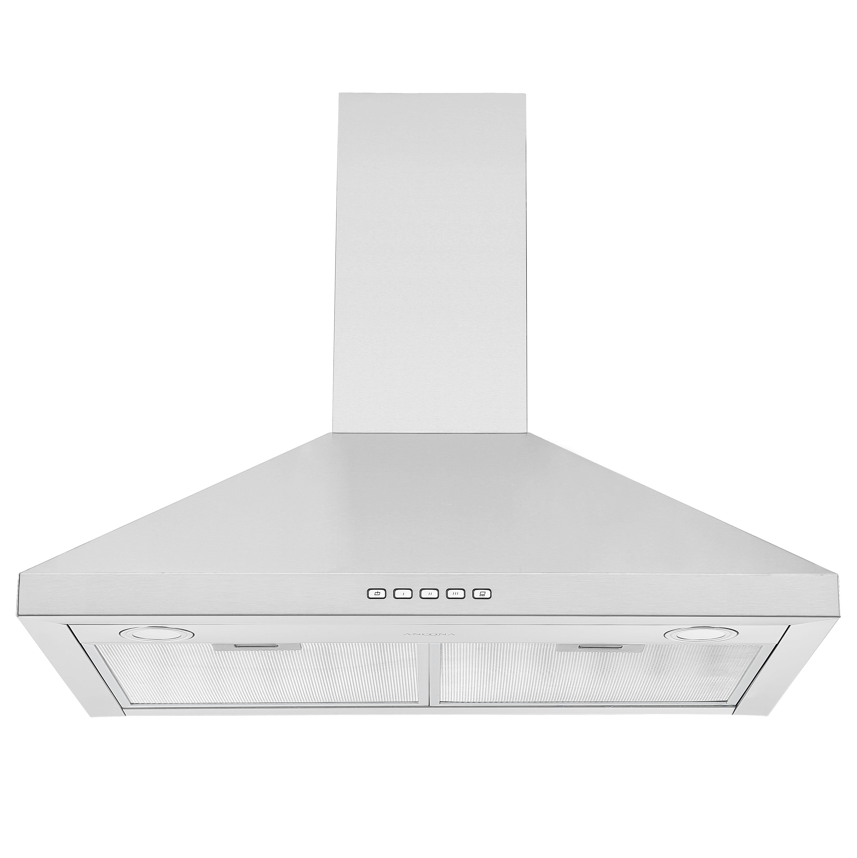 30 in. Convertible Wall-Mounted Pyramid Range Hood in Stainless Steel