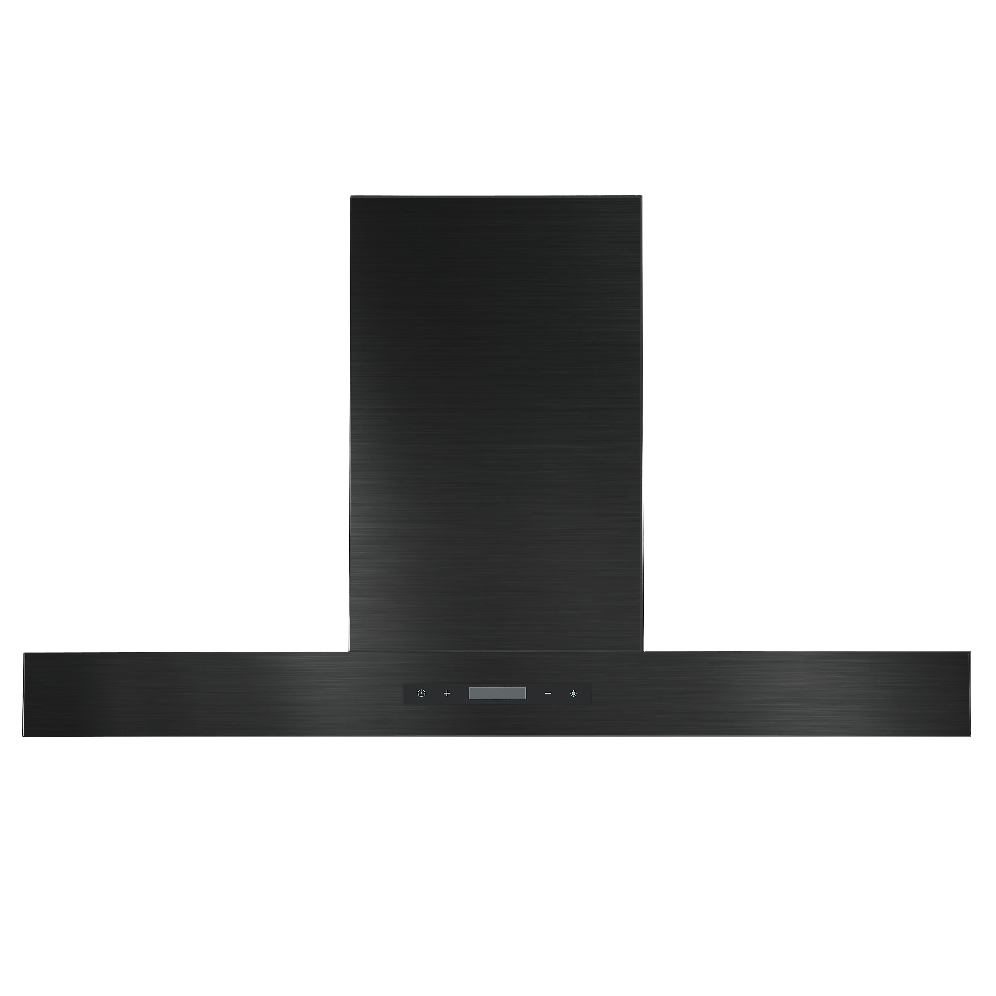 Hotte de cuisine d’Ancona rectangulaire convertible à fixation murale en acier inoxydable noir (36 po)