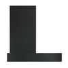 Hotte de cuisine d’Ancona rectangulaire convertible à fixation murale en acier inoxydable noir (36 po)