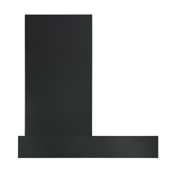 Hotte de cuisine d’Ancona rectangulaire convertible à fixation murale en acier inoxydable noir (36 po)