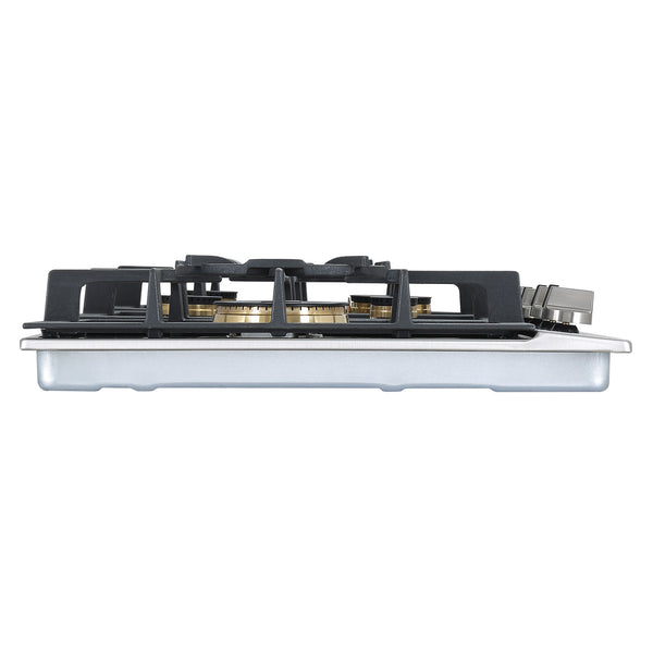 Ancona table de cuisson à gaz encastrée de 30" en acier inoxydable avec 5 brûleurs en laiton et supports de casseroles et wok en fonte