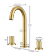 Ancona Industria Series Widespread Bathroom Faucet in Brushed Gold