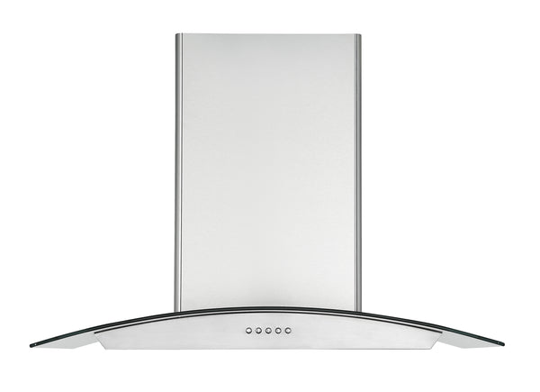 Ancona hotte de cuisine murale convertible à auvent en verre de 30" en acier inoxydable