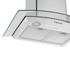 Ancona hotte de cuisine murale convertible à auvent en verre de 30" en acier inoxydable