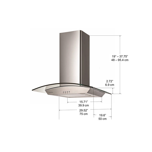 GCP430 Hotte de cuisine murale de 30 po