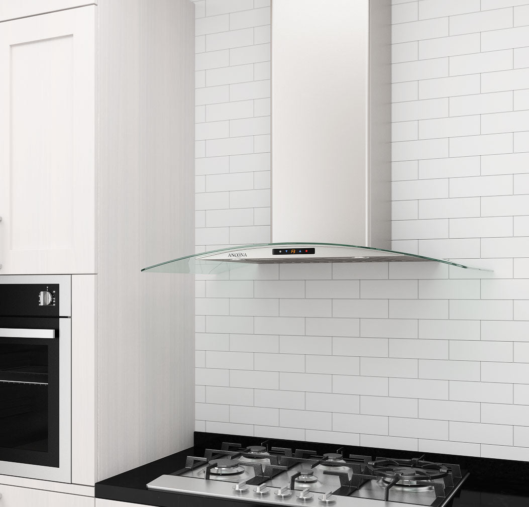 Hotte auvent en verre à fixation murale GCC430