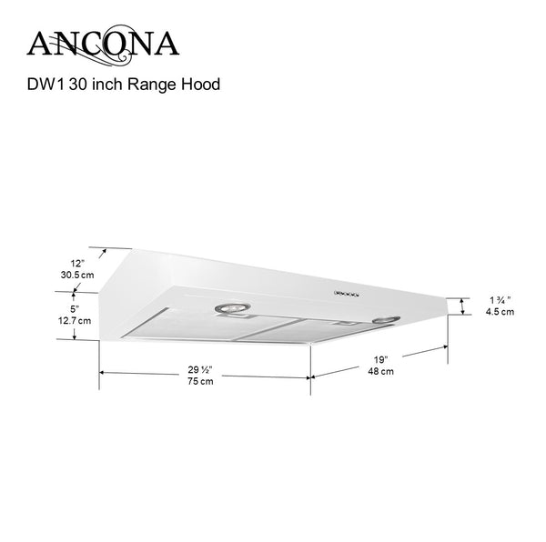 DW1 30 in. Under Cabinet Range Hood