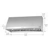 Pro UC LED 36 in. Under-Cabinet Range Hood in Stainless Steel