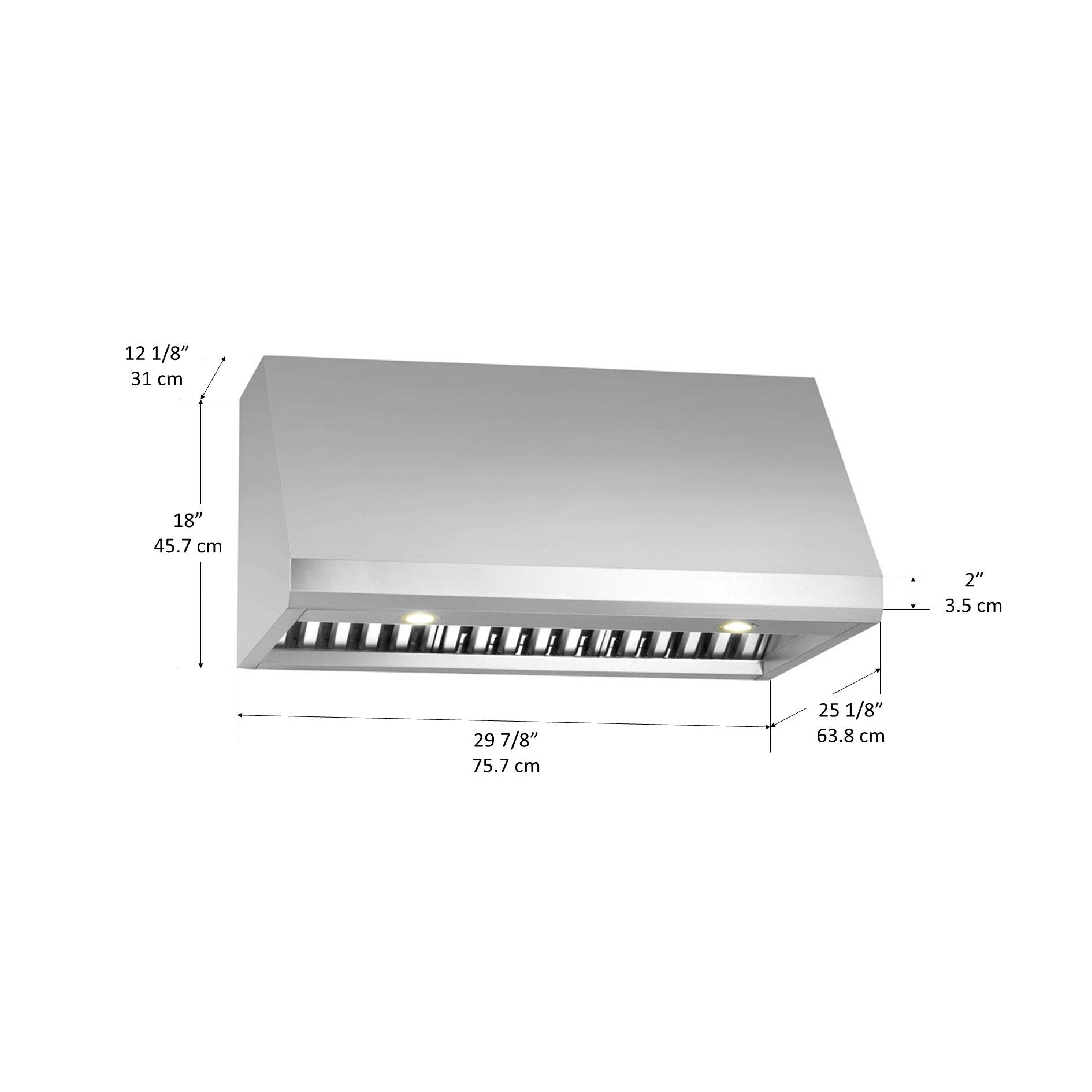 Pro Series UC 30 in. Hidden Controls Range Hood