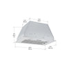20-in Ducted Stainless Steel Under Cabinet Range Hood Insert