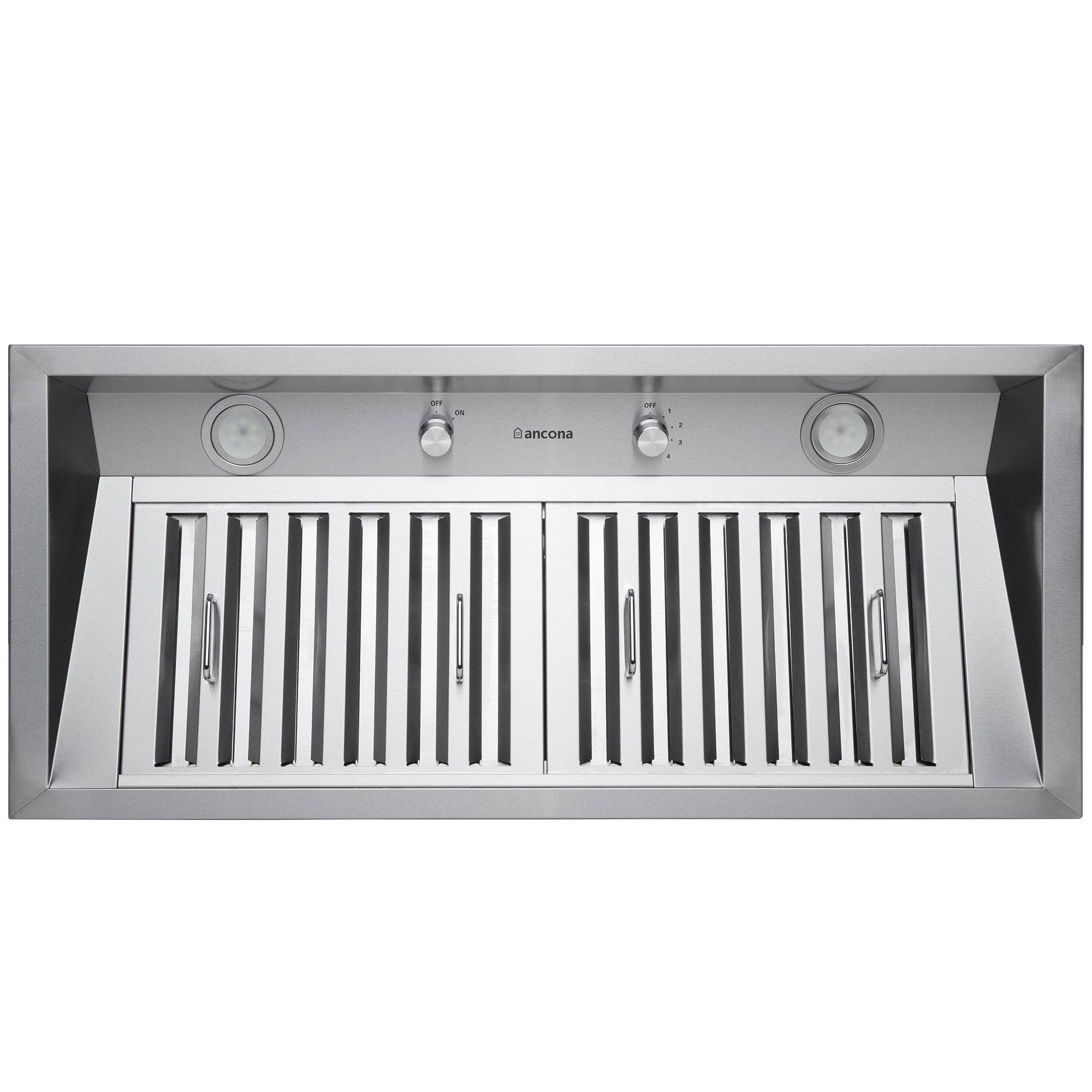 Ancona Pro - Hotte de cuisine encastrable à conduit de 34 po 600 pi3/min en acier inoxydable