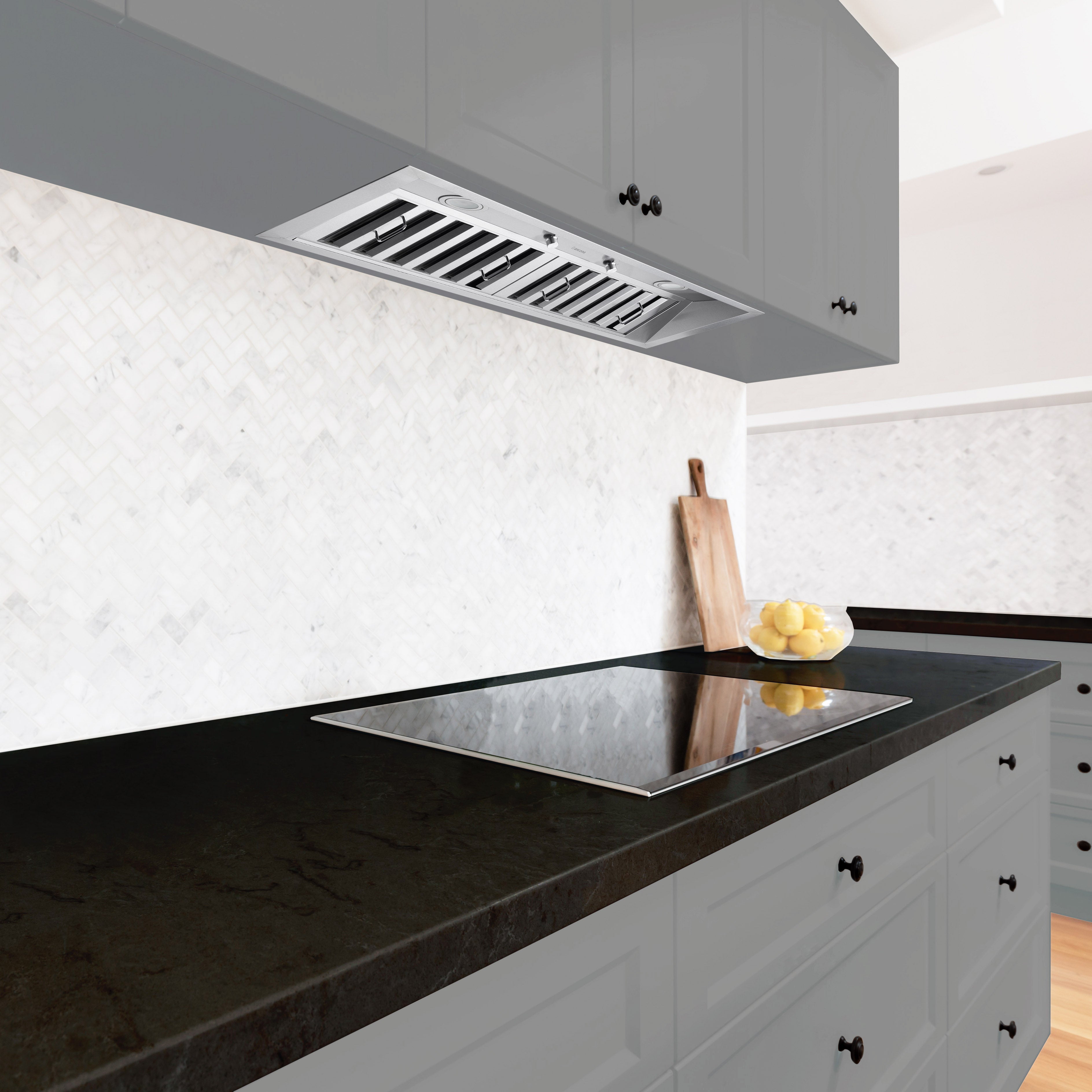 Ancona Pro - Hotte de cuisine encastrable à conduit de 34 po 600 pi3/min en acier inoxydable