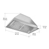 Pro Insert 28 in. Range Hood with LED lights