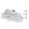 Ancona 28.5" 280 CFM Ducted Insert Range Hood in Stainless Steel