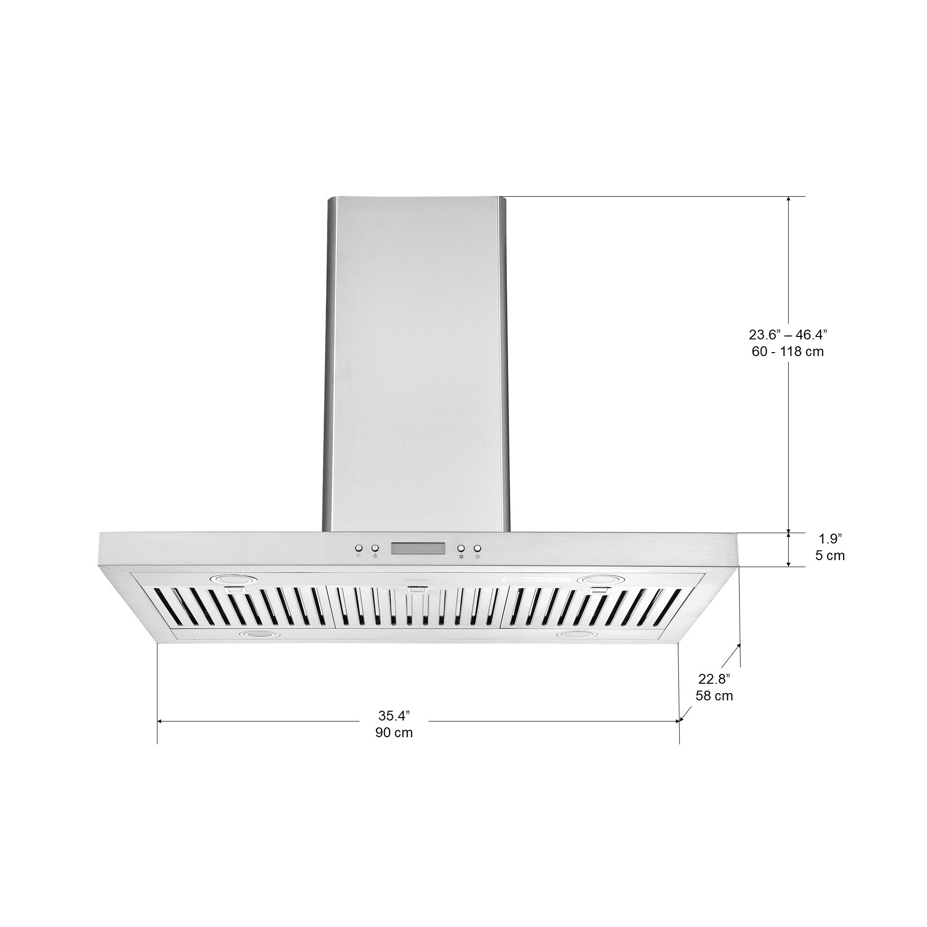 IRB636 36 in. Island Range Hood in Stainless Steel