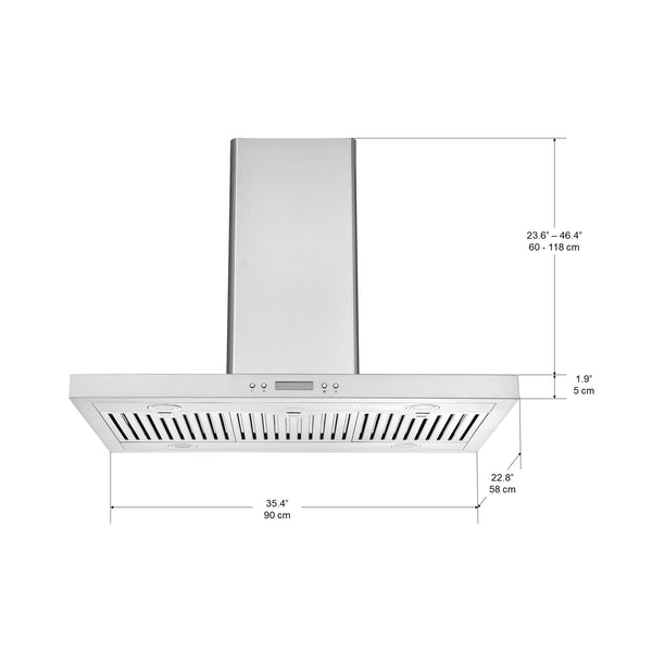 IRB636 36 in. Island Range Hood in Stainless Steel
