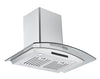 Hotte de cuisine en acier inoxydable à auvent en verre 30" et de 650 pi cu/min à fixation murale avec fonction Night Light