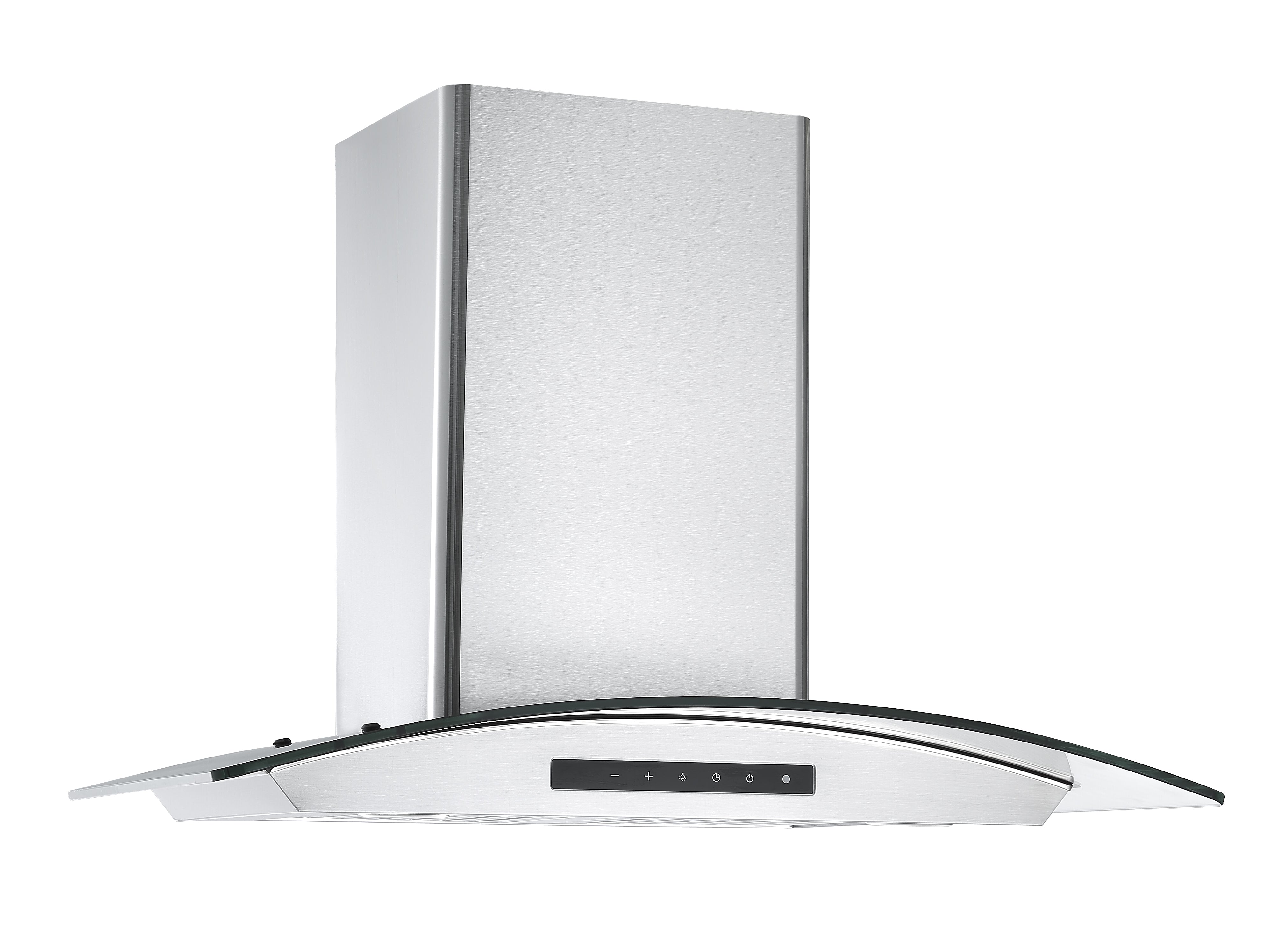 Hotte de cuisine en acier inoxydable à auvent en verre 30