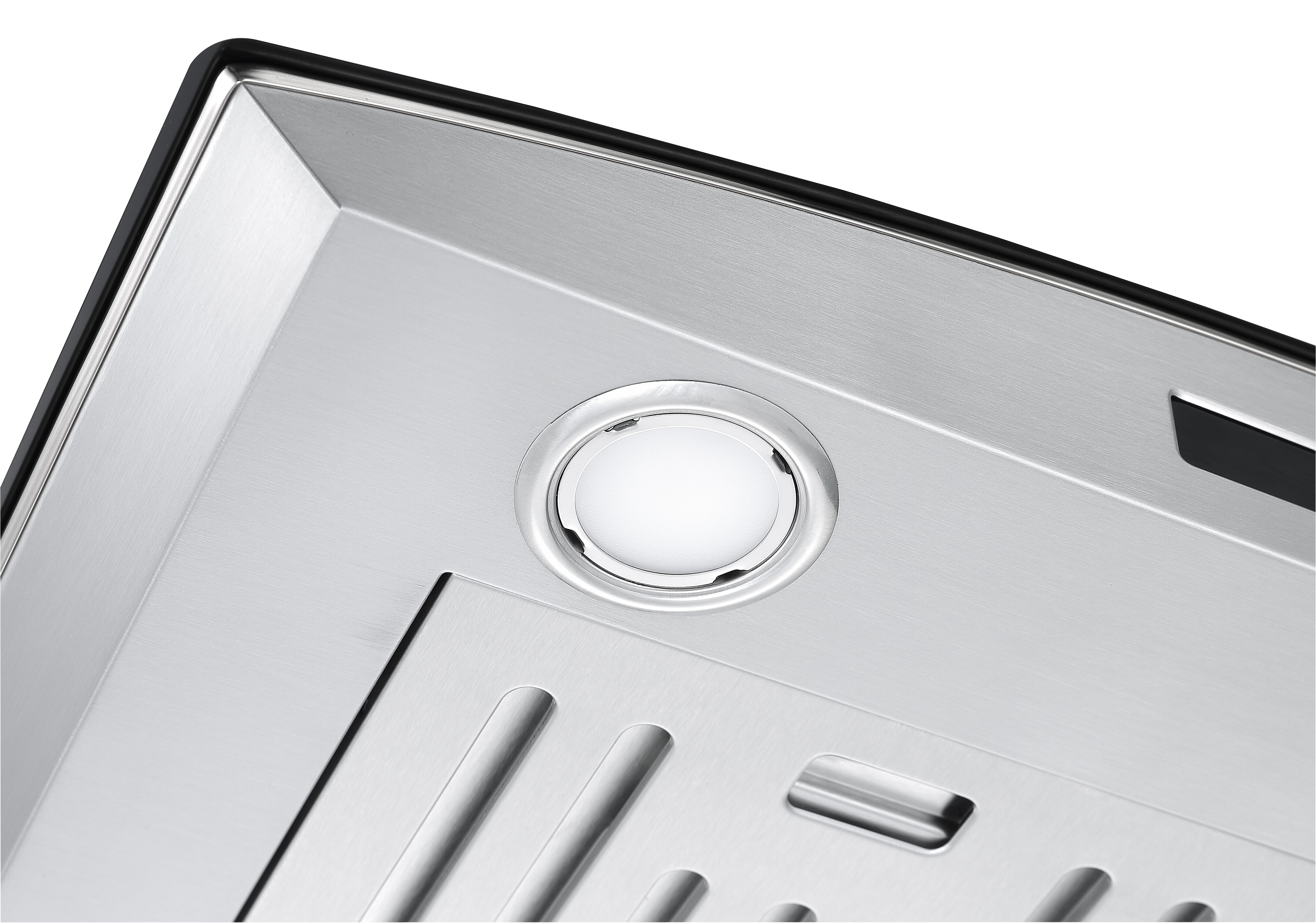 Hotte de cuisine en acier inoxydable à auvent en verre 30