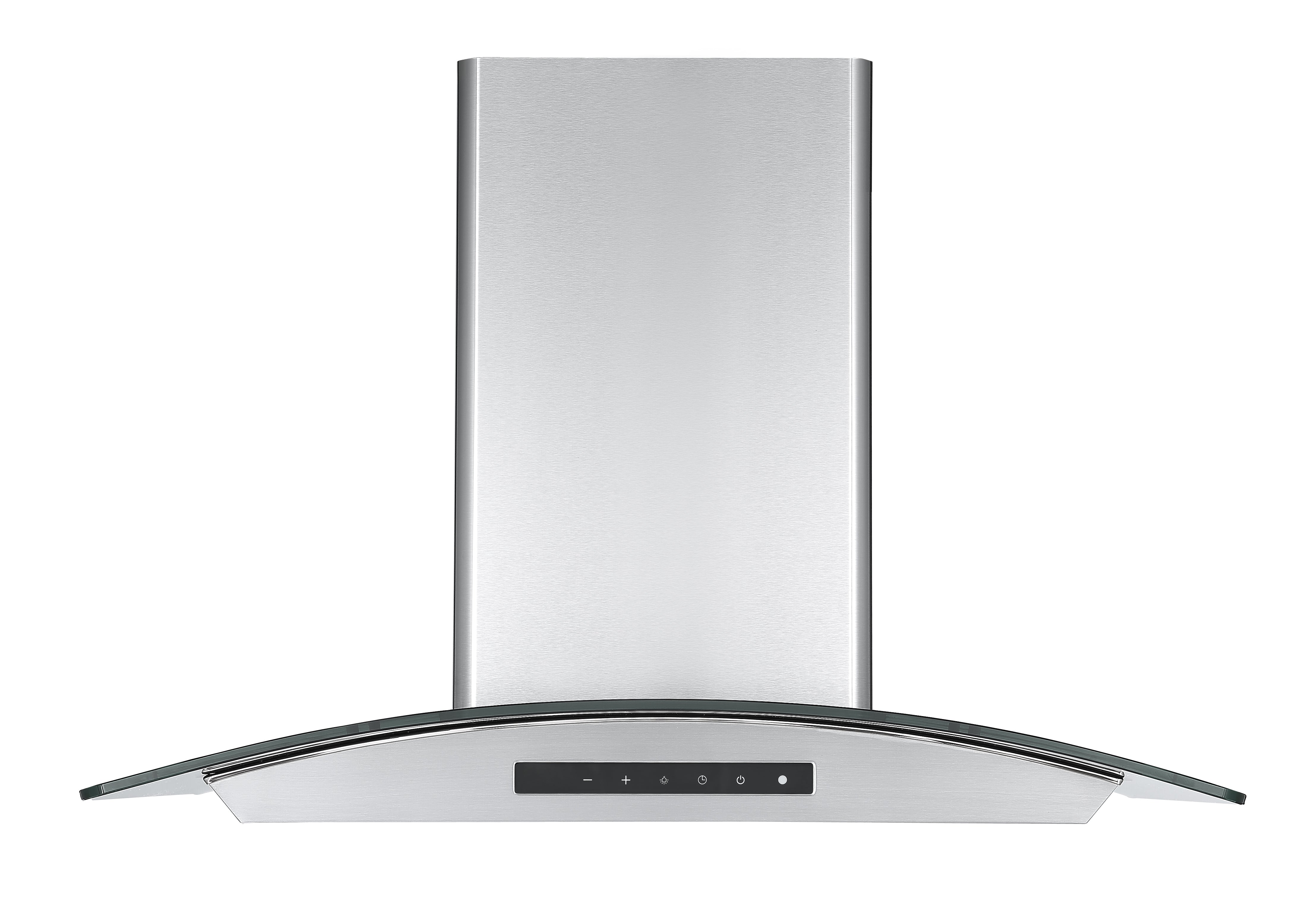 Hotte de cuisine en acier inoxydable à auvent en verre 30