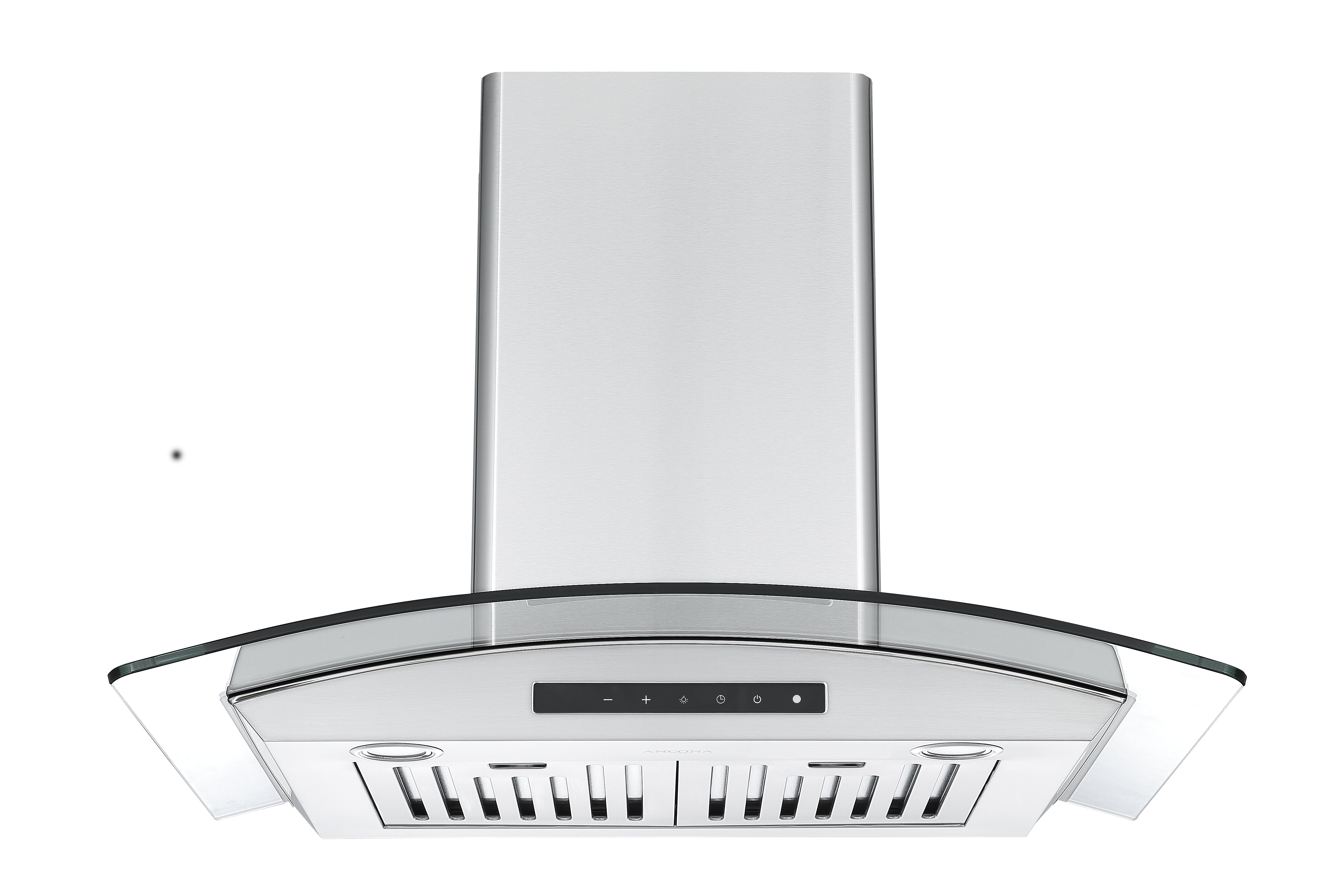 Hotte de cuisine en acier inoxydable à auvent en verre 30