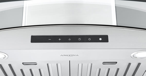 Hotte de cuisine en acier inoxydable à auvent en verre 36" et de 650 pi cu/min à fixation murale avec fonction Night Light