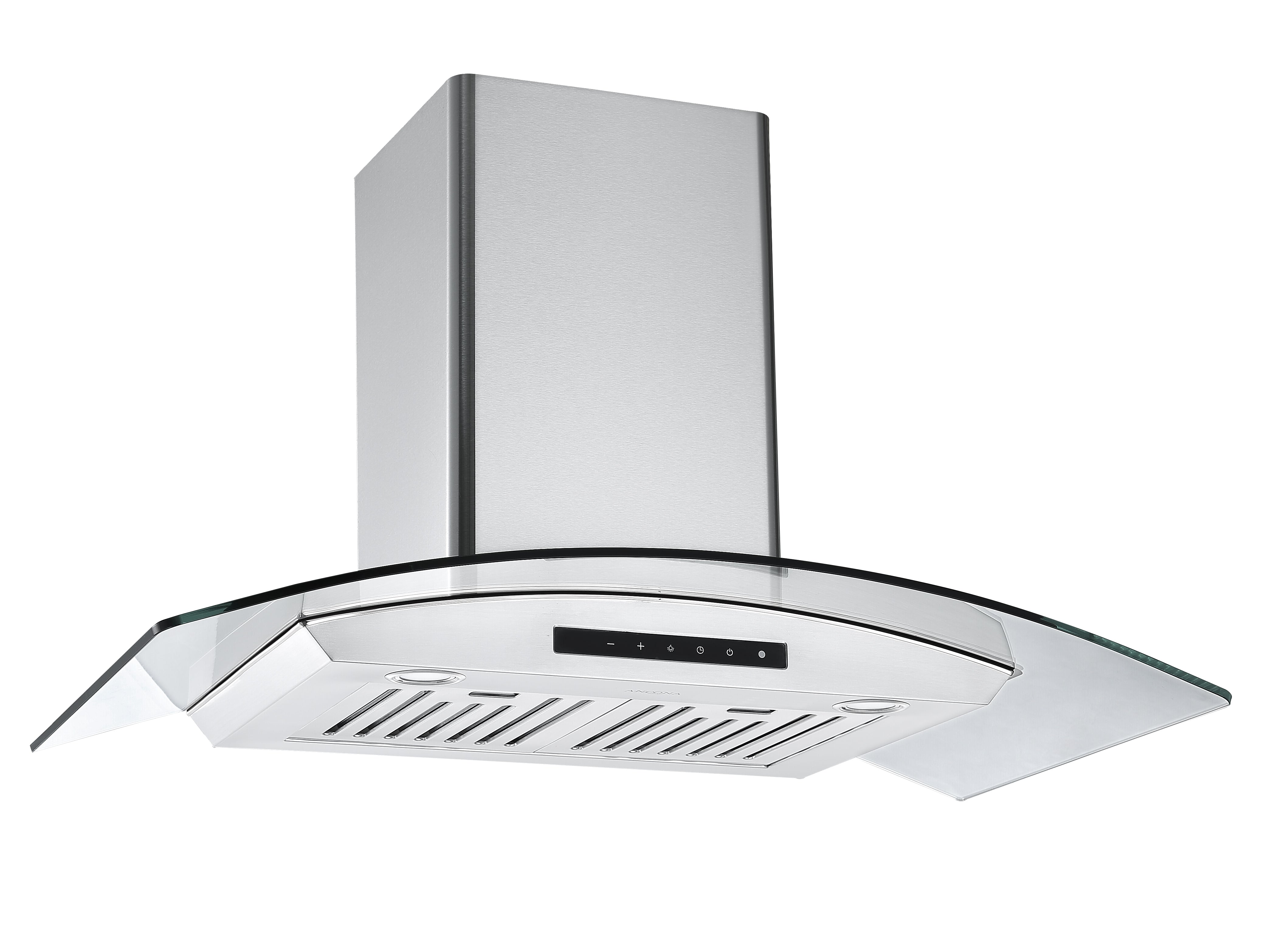 Hotte de cuisine en acier inoxydable à auvent en verre 36