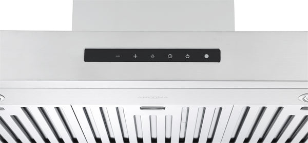 Moderna 36 in. Wall Mount Range Hood in Stainless Steel with Night Light Feature