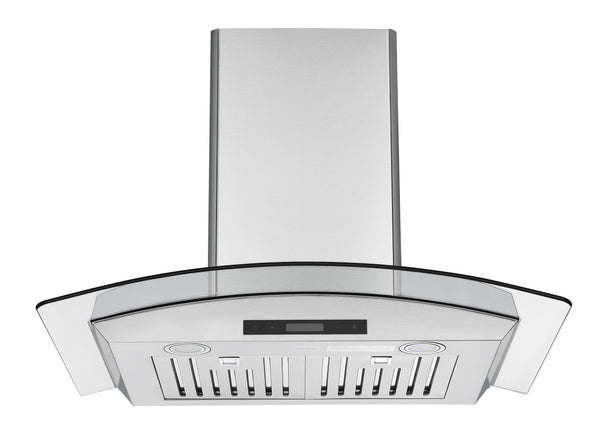 Hotte auvent en verre à fixation murale Ancona GCB630 30 po.