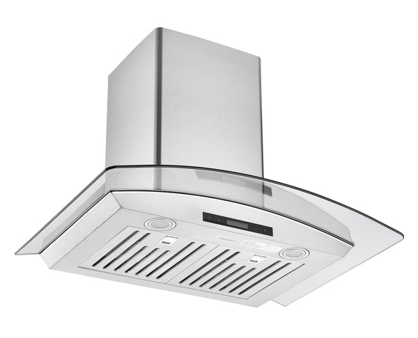 Hotte auvent en verre à fixation murale Ancona GCB630 30 po.