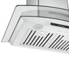 Hotte auvent en verre à fixation murale Ancona GCB630 30 po.