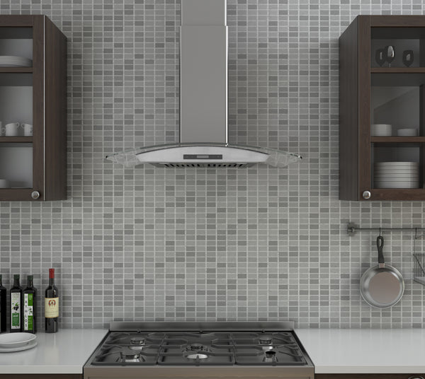 Hotte auvent verre fixation murale Ancona GCB636 36"