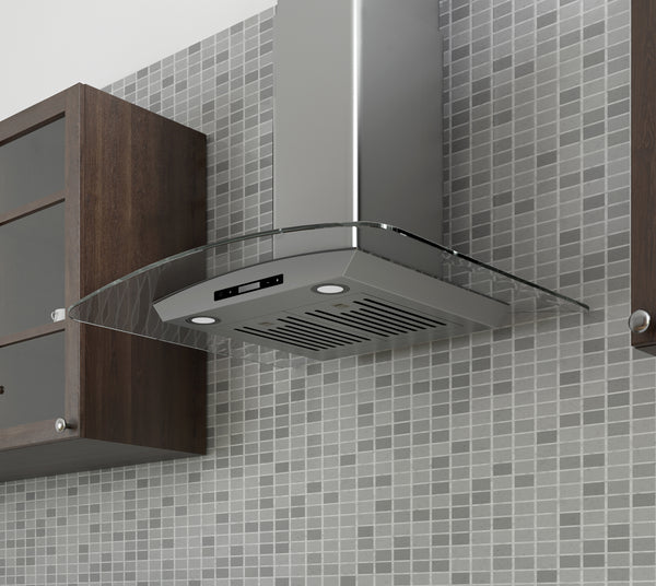 Hotte auvent verre fixation murale Ancona GCB636 36"