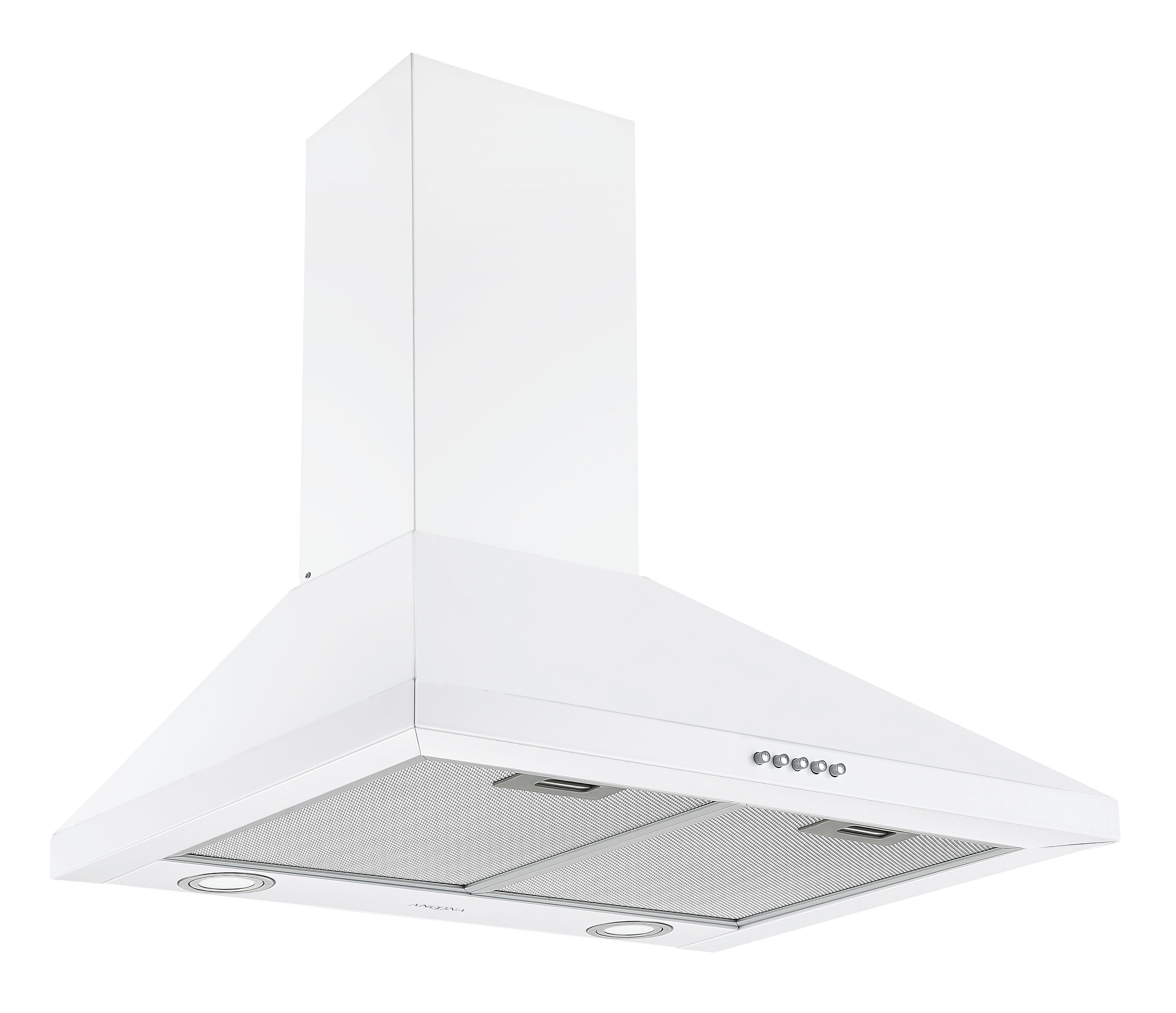 Hotte de cuisine murale convertible 24 pouces 440 cfm en blanc