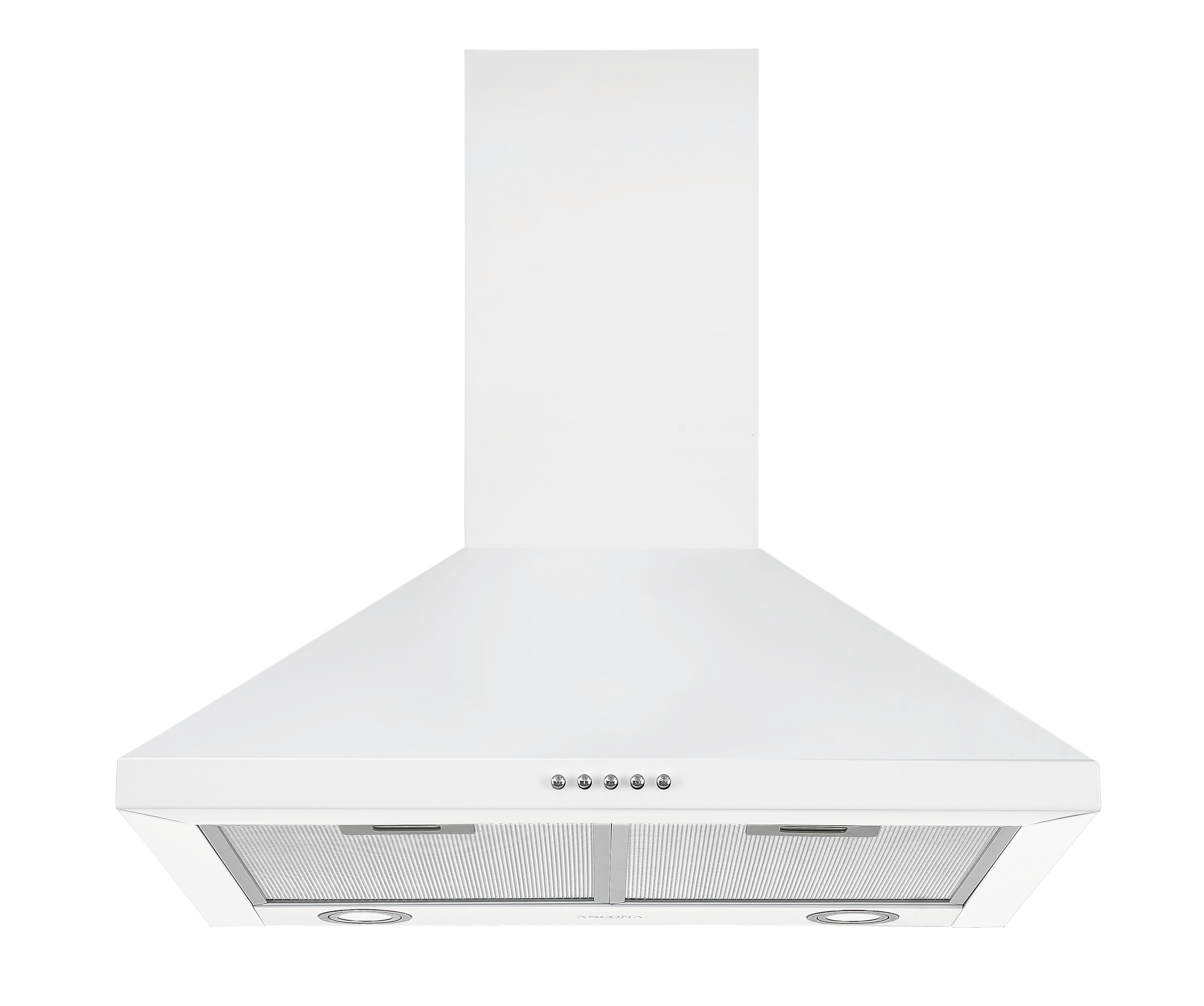 24 in. Convertible Wall Pyramid Range Hood in White