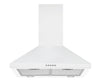 Hotte de cuisine murale convertible 24 pouces 440 cfm en blanc