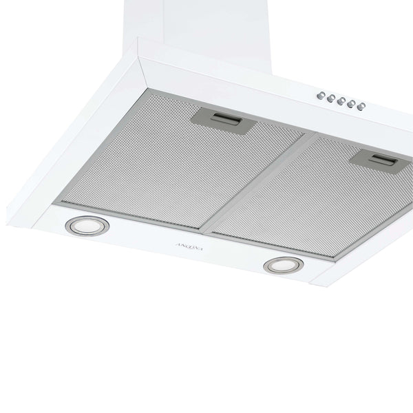 Hotte de cuisine murale convertible 24 pouces 440 cfm en blanc