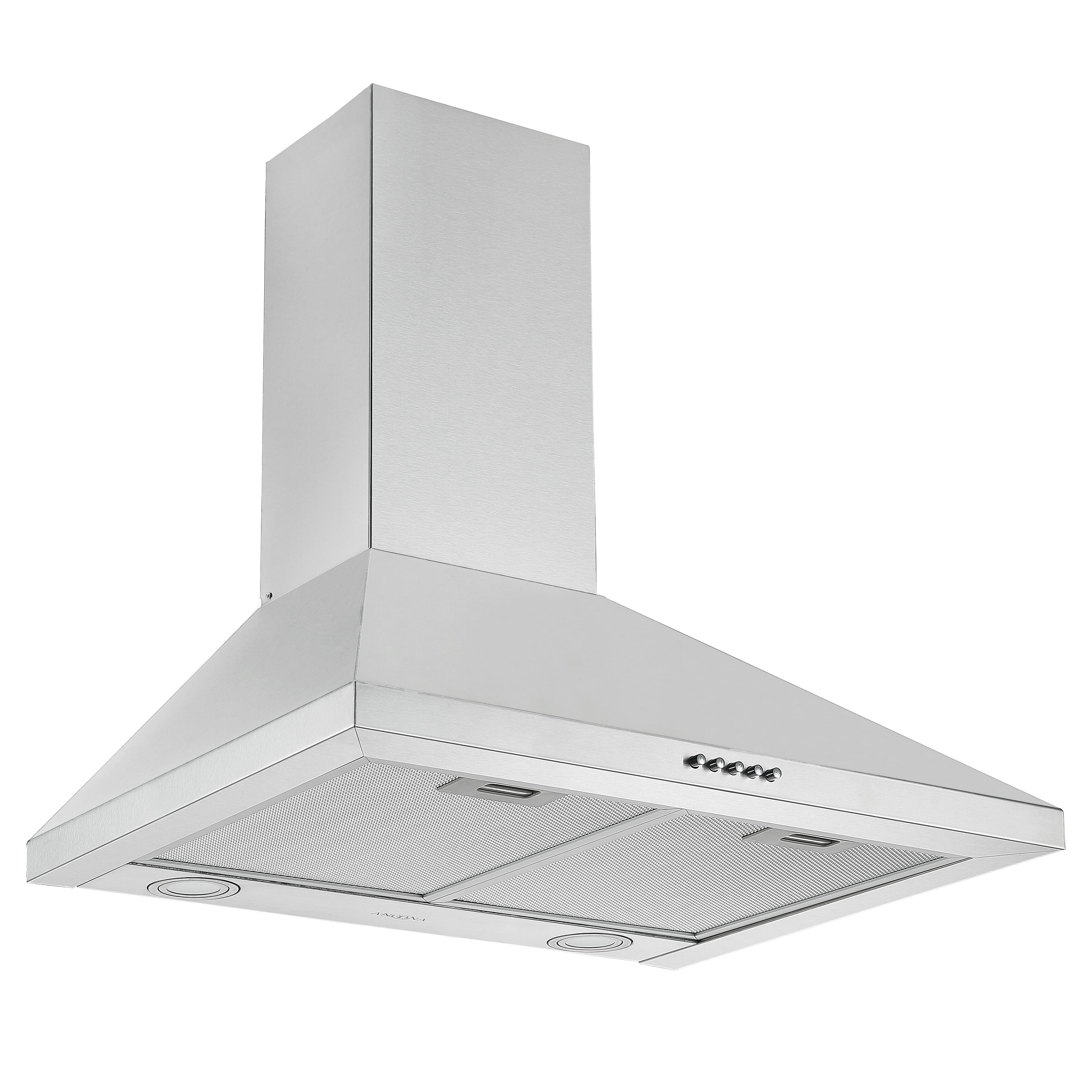 Hotte de cuisine murale convertible 24 pouces 440 cfm en acier inoxydable