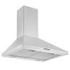 Hotte de cuisine murale convertible 24 pouces 440 cfm en acier inoxydable