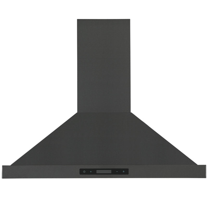 Ancona 30 in. Convertible Wall Mount Pyramid Range Hood in Black Stainless Steel